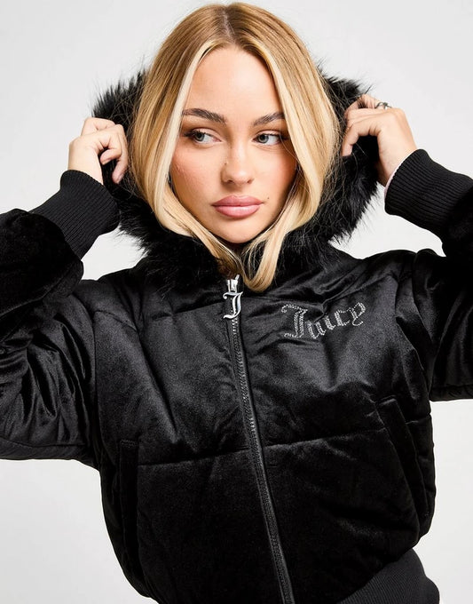 Velour Padded Jacket